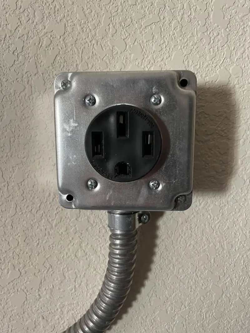 NEMA 14-50 outlet installed for Smart Home Electrical in Terrell Hills